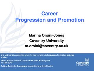 Career Progression and Promotion