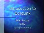 Introduction to EchoLink - slide 1