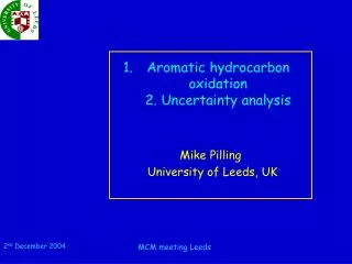 Aromatic hydrocarbon oxidation 2. Uncertainty analysis