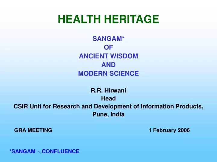 health heritage