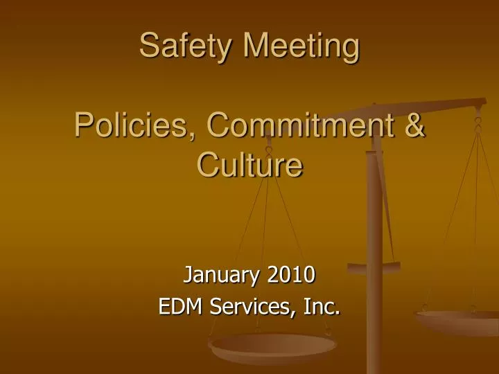 safety meeting policies commitment culture