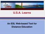 U.S.A. Learns - slide 1