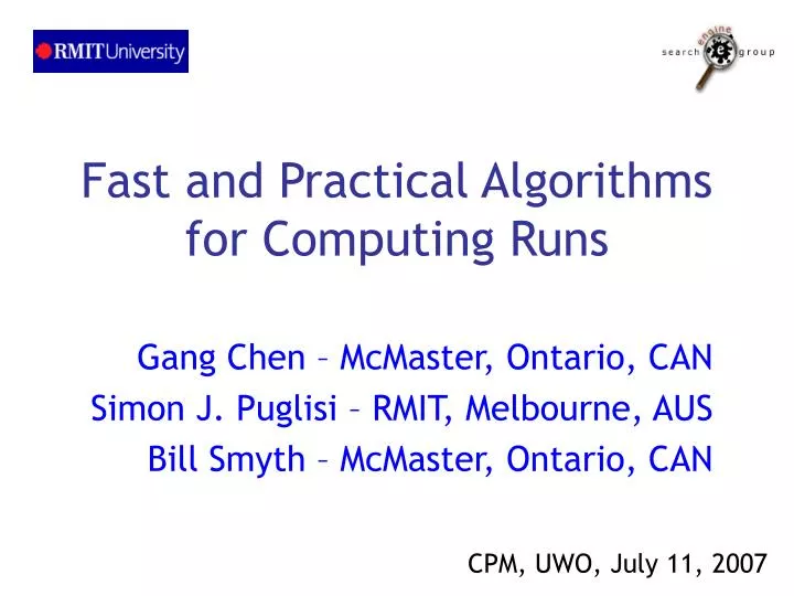 fast and practical algorithms for computing runs