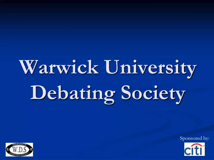 warwick university debating society