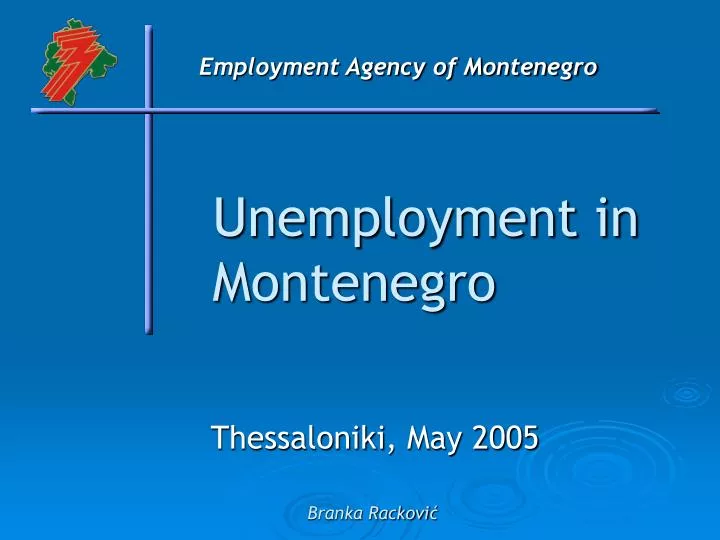 unemployment in montenegro