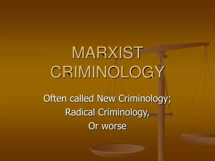 marxist criminology