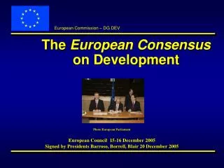 The European Consensus on Development