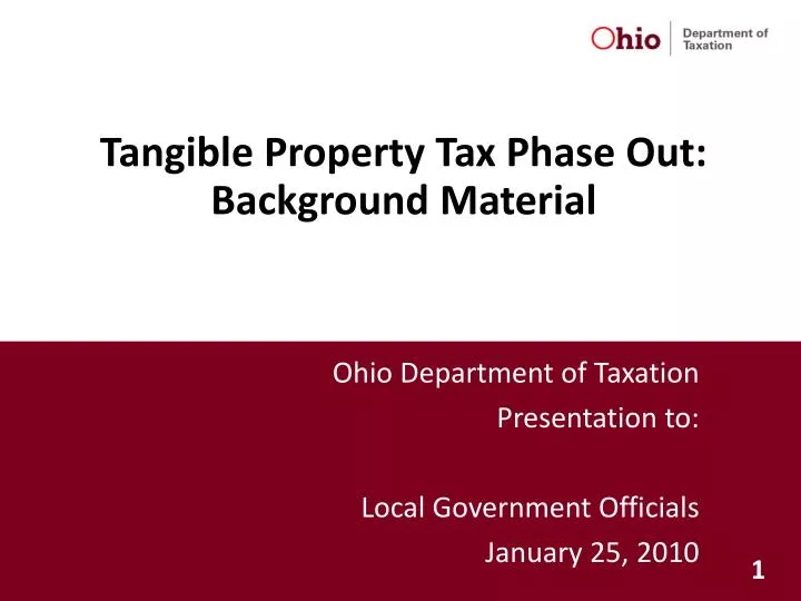 tangible property tax phase out background material