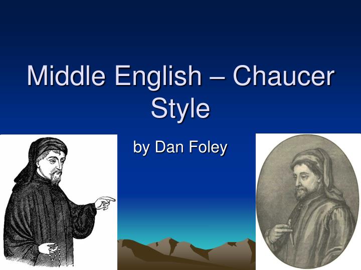 middle english chaucer style