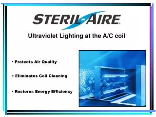 Ultraviolet Lighting at the A/C coil