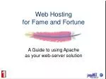 Web Hosting for Fame and Fortune - slide 1