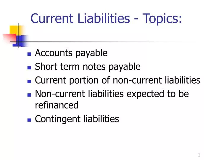 current liabilities topics