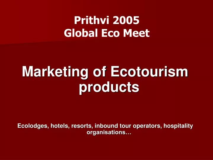 prithvi 2005 global eco meet