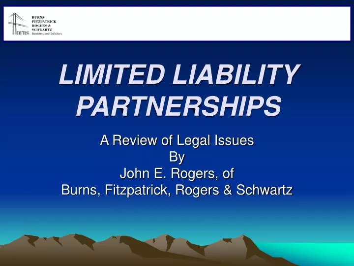 limited liability partnerships