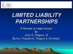 LIMITED LIABILITY PARTNERSHIPS - slide 1