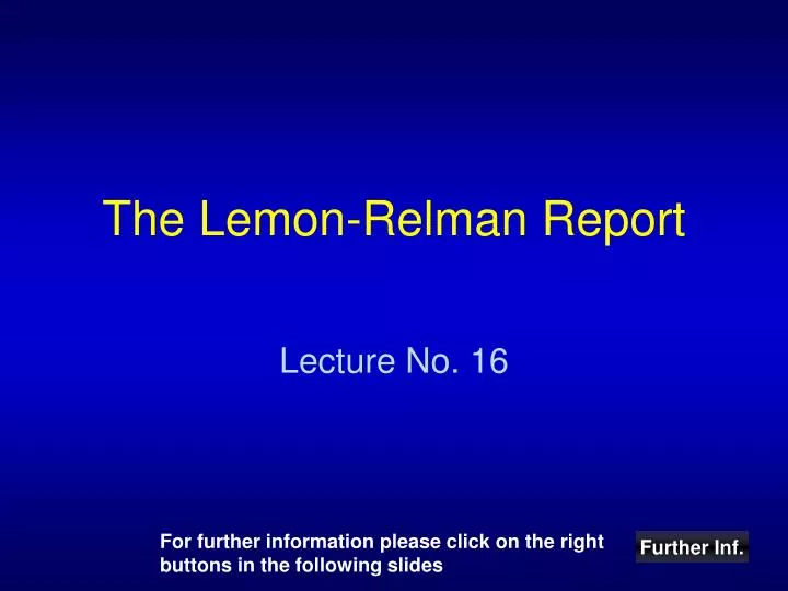 the lemon relman report