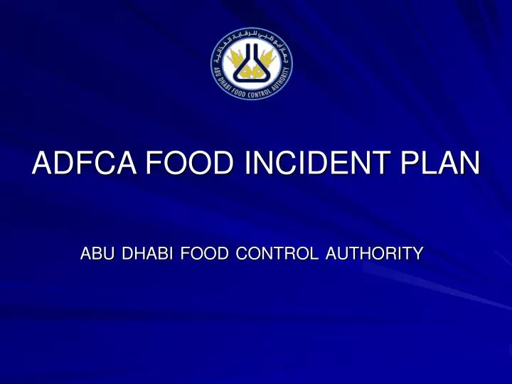 adfca food incident plan