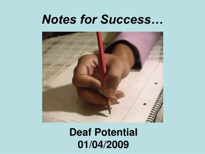 notes for success
