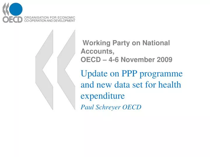 working party on national accounts oecd 4 6 november 2009