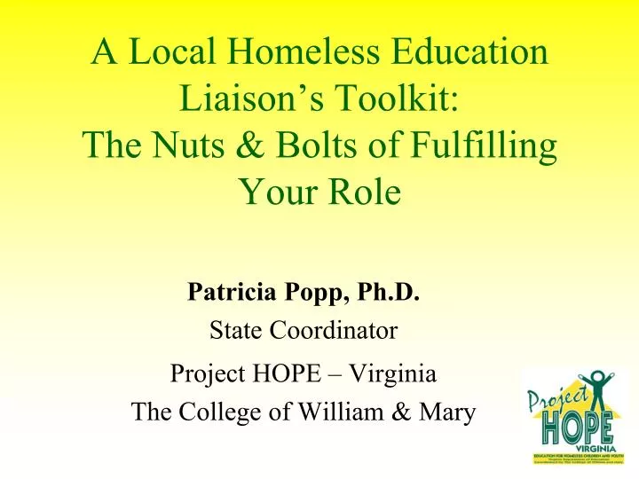 a local homeless education liaison s toolkit the nuts bolts of fulfilling your role