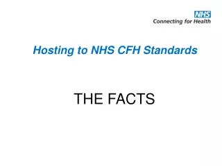 Hosting to NHS CFH Standards