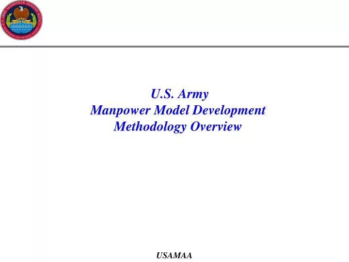u s army manpower model development methodology overview