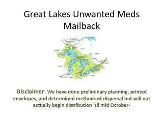 Great Lakes Unwanted Meds Mailback