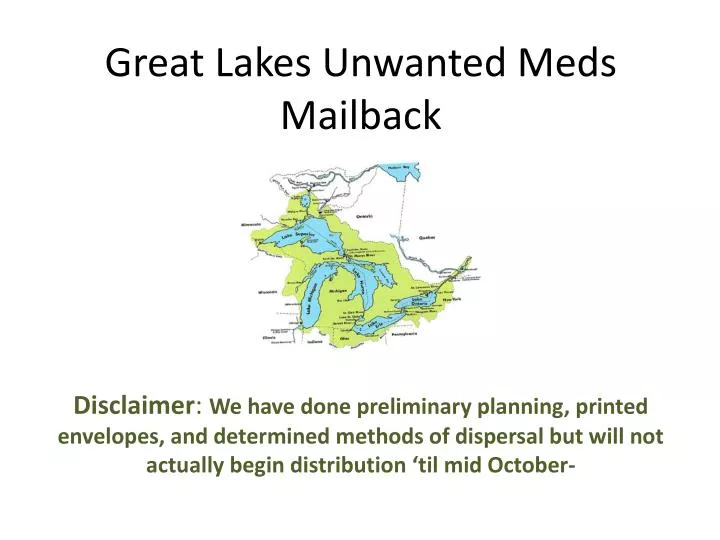 great lakes unwanted meds mailback