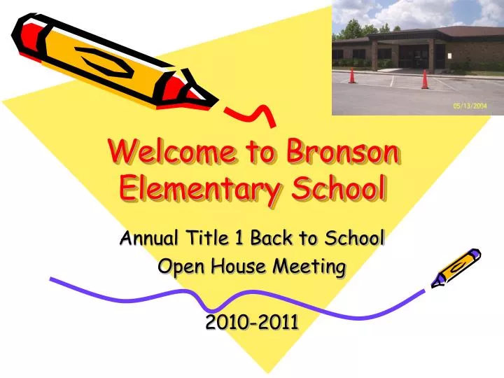 welcome to bronson elementary school