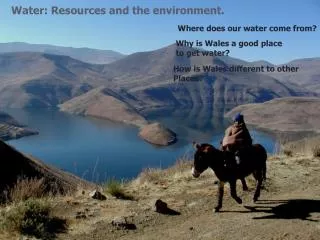 Water: Resources and the environment.