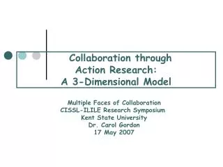 Collaboration through Action Research: A 3-Dimensional Model