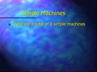 Simple Machines