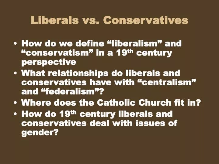 liberals vs conservatives