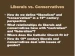 Liberals vs. Conservatives - slide 1