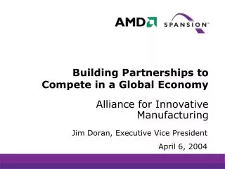 Building Partnerships to Compete in a Global Economy