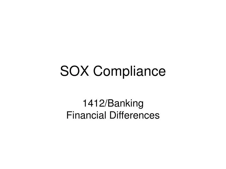 sox compliance