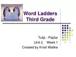 Word Ladders Third Grade - slide 1