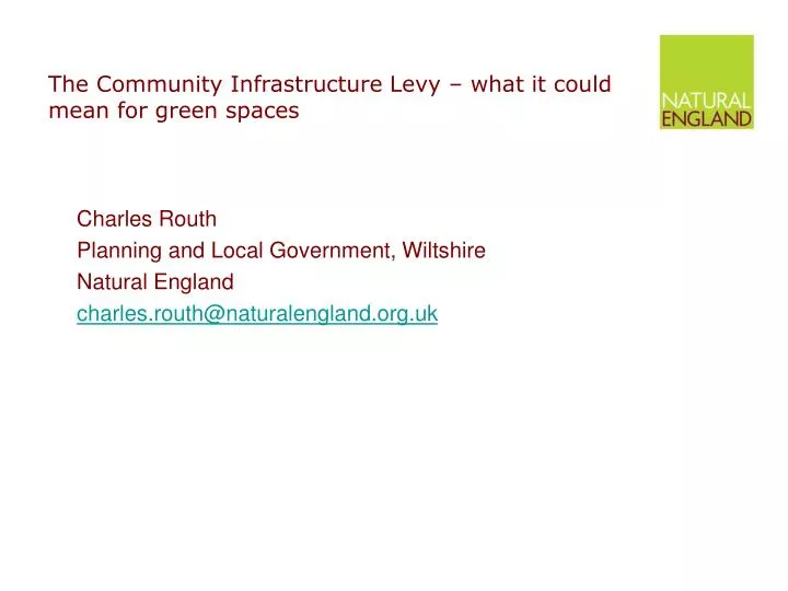 the community infrastructure levy what it could mean for green spaces