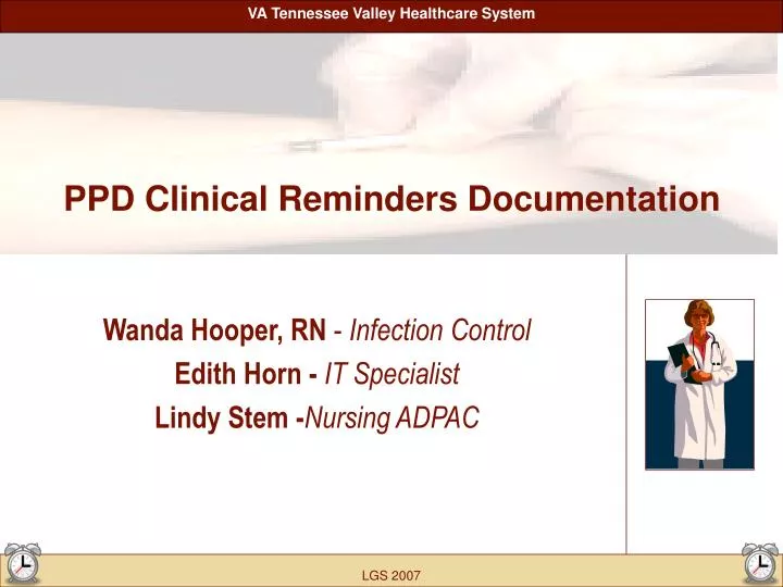 ppd clinical reminders documentation
