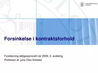 forsinkelse i kontraktsforhold