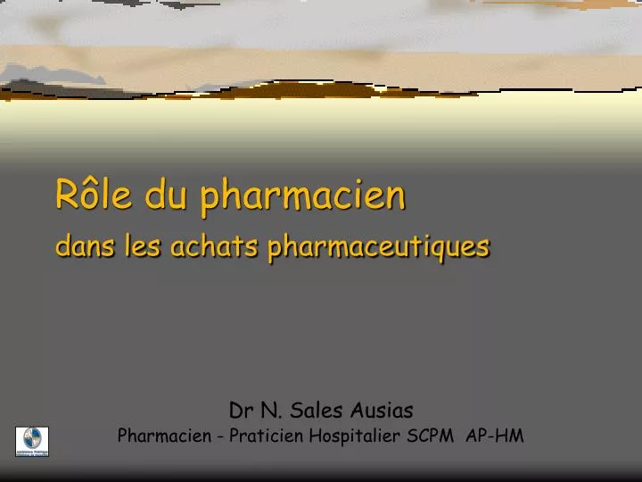 r le du pharmacien dans les achats pharmaceutiques