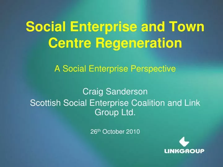 social enterprise and town centre regeneration