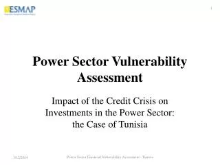 Power Sector Vulnerability Assessment