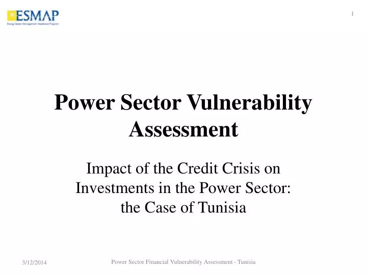 power sector vulnerability assessment