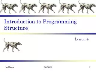 Introduction to Programming Structure