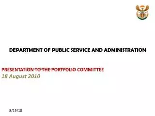 DEPARTMENT OF PUBLIC SERVICE AND ADMINISTRATION