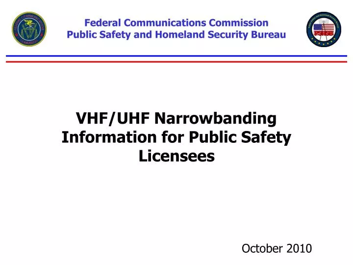 vhf uhf narrowbanding information for public safety licensees