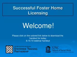 Successful Foster Home Licensing
