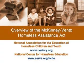 Overview of the McKinney-Vento Homeless Assistance Act