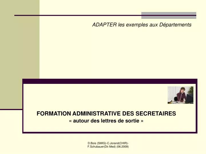 formation administrative des secretaires autour des lettres de sortie
